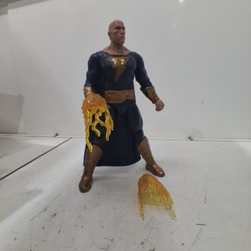 DC COMICS POWER PUNCH BLACK ADAM ACTION FIGURE - 12" - BLACK/YELLOW image 2