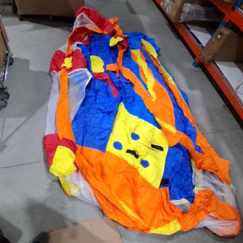 BARALIR INFLATABLE BOUNCE HOUSE WITH OVERSIZED JUMP AREA AND LONG SLIDE -12.37FT X 8.27FT X 7.15FT - RED/YELLOW BLUE image 3