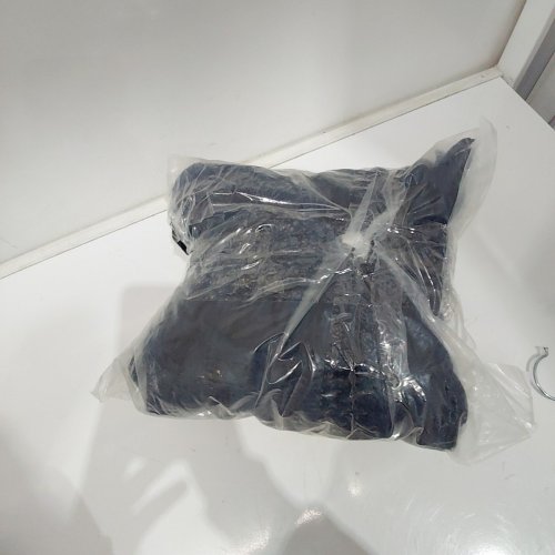 HOMBYS PLUSH FAUX FUR ROUND CHAIR CUSHION SLIP CUSHION - 55" - NAVY image 3