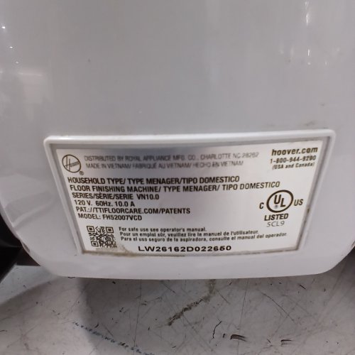 HOOVER AUTOMATIC UPRIGHT SMARTWASH+ WET CARPET CLEANER WITH INTELLISENSE PUSH-FORWARD - 8FT HOSE - WHITE/BLUE (MODEL: FH52007VCD) image 7