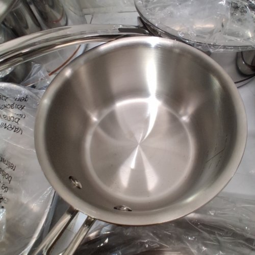 10PC KIRKLAND SIGNATURE 5-PLY CLAD STAINLESS STEEL COOKWARE - STAINLESS STEEL - (MODEL: 1119338) image 3