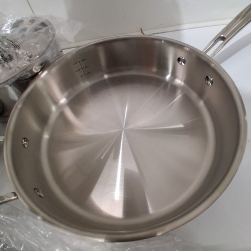 10PC KIRKLAND SIGNATURE 5-PLY CLAD STAINLESS STEEL COOKWARE - STAINLESS STEEL - (MODEL: 1119338) image 5