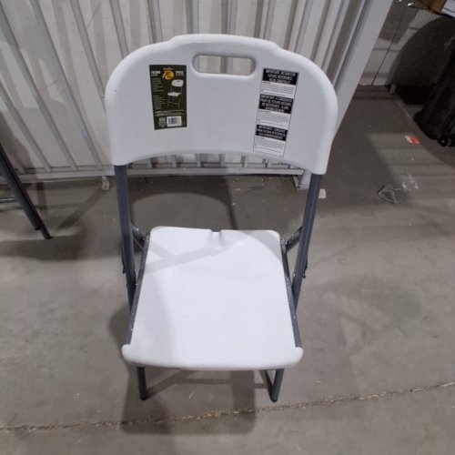 PEAKFORM BLOW-MOLDED FOLDING CHAIR - WHITE AND GRAY (MODEL: 81323) image 3