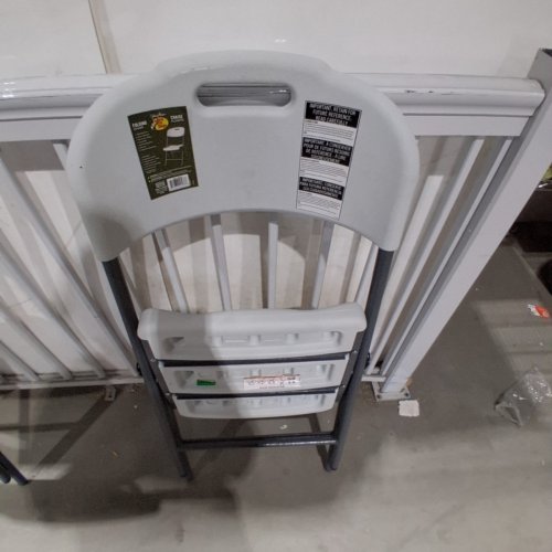 PEAKFORM BLOW-MOLDED FOLDING CHAIR - WHITE AND GRAY (MODEL: 81323) image 5