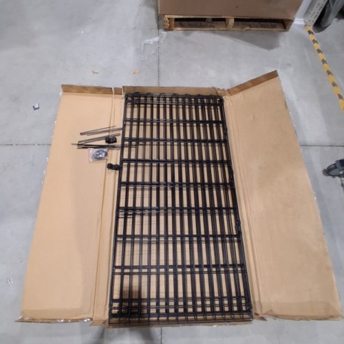 AMAZON BASICS FOLDABLE METAL PET EXERCISE FENCE PEN WITH DOOR - 60" X 60" X 30" - BLACK (MODEL: ‎9004-30B) image 2
