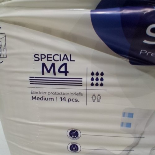 56PK ABENA SLIP PREMIUM SPECIAL M4 ADULT INCONTINENCE BRIEFS - MEDIUM 28"-44" HIP SIZE - WHITE image 4