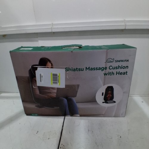 SNAILAX CHAIR BACK MASSAGER WITH HEAT SHIATSU MASSAGE AND VIBRATION - BLACK (MODEL: SL-228) image 4