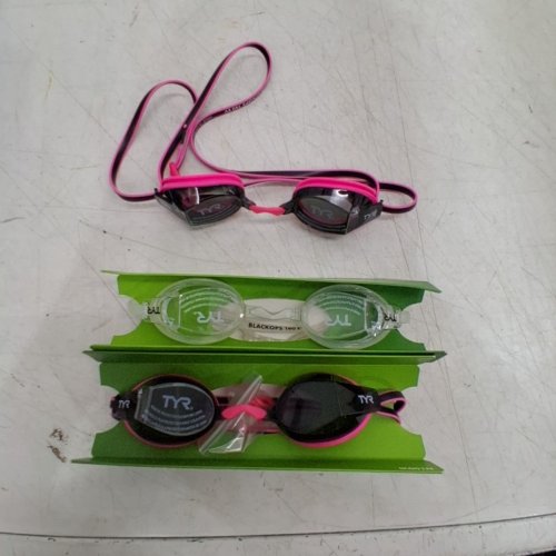 3PK JUNIOR TYR SWIM GOOGLES - 10+ - CLEAR/PINK (MODEL:1819572) image 2
