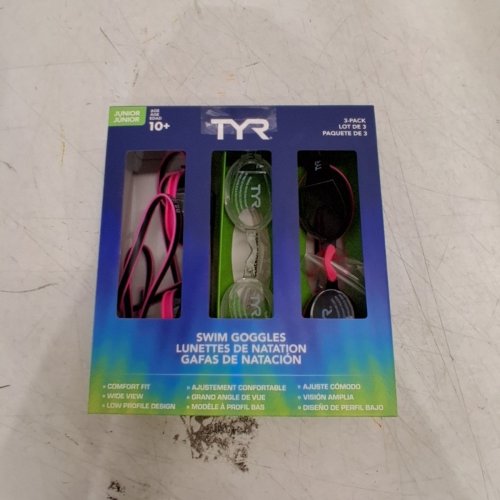 3PK JUNIOR TYR SWIM GOOGLES - 10+ - CLEAR/PINK (MODEL:1819572) image 3