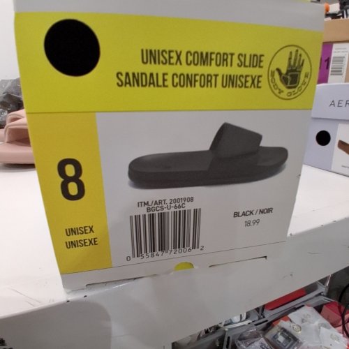 MENS BODY GLOVE COMFORT SLIDE SANDAL - SIZE 8 - BLACK / BLACK (STYLE: 2001908) image 5