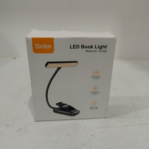 GRITIN 19 LED RECHARGEABLE BOOK LIGHT FOR READING IN BED - BLACK (MODEL:G1326) image 4
