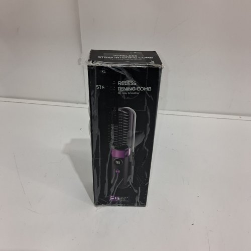 F9 PORTABLE WIRELESS STRAIGHTENING COMB WITH USB RECHARGEABLE & 3-TEMPERATURE SETTINGS, EQUIPPED WITH AN LED DISPLAY PANEL - BLACK image 5