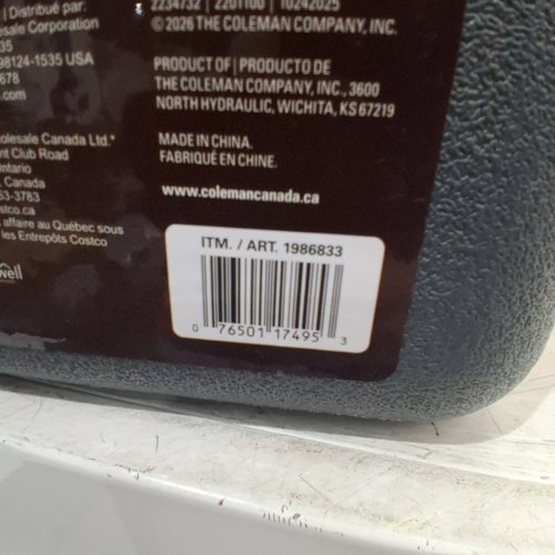 COLEMAN EXTREME COOLER WITH HEAVY DUTY CARRY HANDLES - 46 QUART - GREY (MODEL: CM2201100/1986833) image 2
