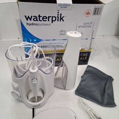 WATERPIK ULTRA PLUS & CORDLESS ENHANCE WATER FLOSSER COMBO PACK - WHITE (MODEL: 2702338) image 2