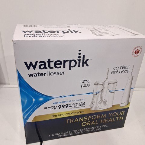 WATERPIK ULTRA PLUS & CORDLESS ENHANCE WATER FLOSSER COMBO PACK - WHITE (MODEL: 2702338) image 6