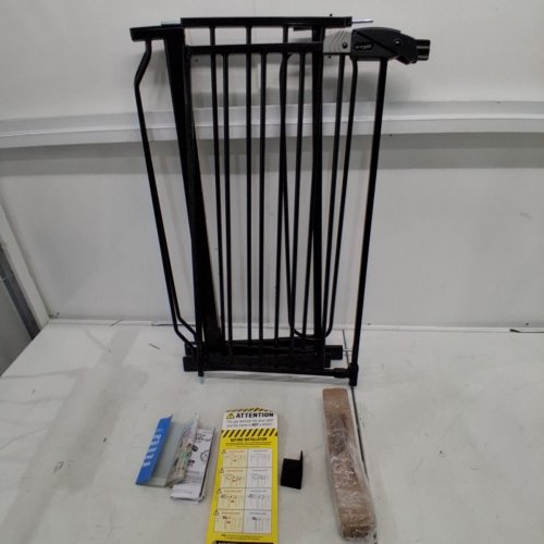 REGALO EASY STEP EXTRA WIDE METAL SAFETY GATE - 30" X 29" - 49" - BLACK (MODEL: 1164EBDS) image 2