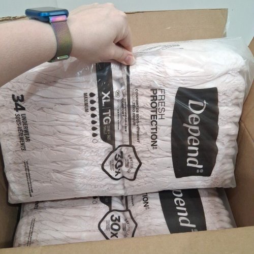 68PK DEPENDS FRESH PROTECTION UNDERWEAR FOR WOMEN - EXTRA LARGE - PINK (MODEL: 5419903) image 2