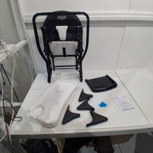 COSCO SIMPLE FOLD HIGH CHAIR - 50LB CAPACITY - NOIR DOT (MODEL: 03007CHGC) image 2