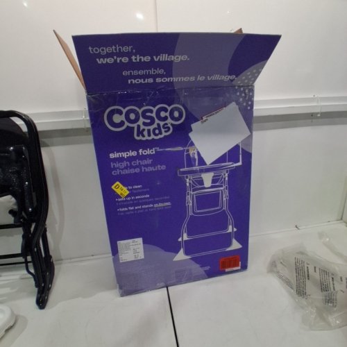 COSCO SIMPLE FOLD HIGH CHAIR - 50LB CAPACITY - NOIR DOT (MODEL: 03007CHGC) image 4