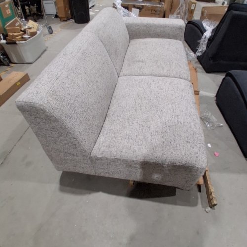 LEFT-HAND FACING FABRIC SOFA CHAIR - 78" - LIGHT GREY image 3