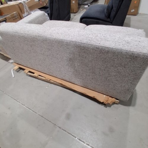 LEFT-HAND FACING FABRIC SOFA CHAIR - 78" - LIGHT GREY image 4