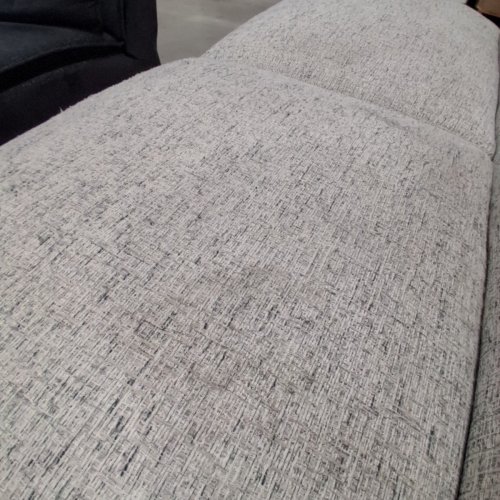 LEFT-HAND FACING FABRIC SOFA CHAIR - 78" - LIGHT GREY image 6