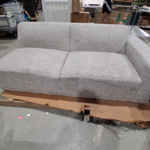 LEFT-HAND FACING FABRIC SOFA CHAIR - 78" - LIGHT GREY image 7