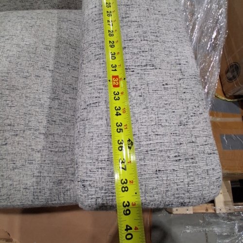 LEFT-HAND FACING FABRIC SOFA CHAIR - 78" - LIGHT GREY image 9