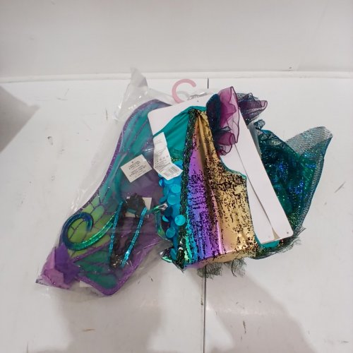 4PC GIRLS PALAMON TWILIGHT DRAGONFLY COSTUME - MEDIUM (8-10) - BLUE/PURPLE image 3