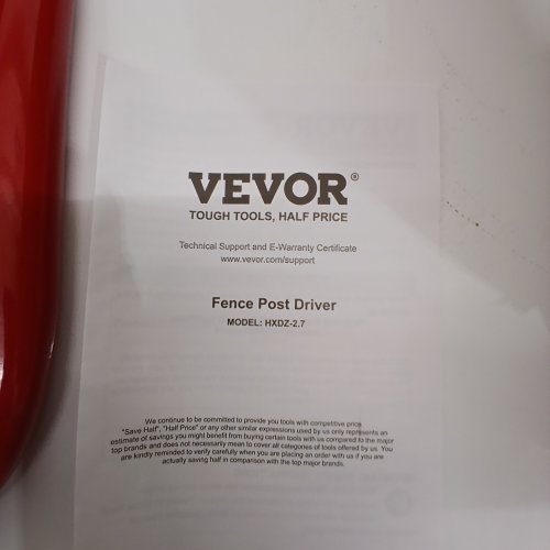 VEVOR FENCE T-POST DRIVER - 2.7" INNER DIAMETER - 14LB -RED (MODEL: HXDZ-2.7) image 2
