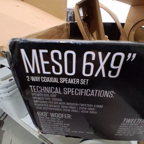 2PK CT SOUNDS MESO 2 WAY SILK DOME FULL RANGE COAX COAXIAL SPEAKERS - 6"X9" - 200W - BLACK (MODEL:MESO-6X9-COX) image 2