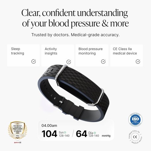 HILO WEARABLE WATERPROOF SLEEP & ACTIVITY BLOOD PRESSURE TRACKING MONITOR - BLACK (MODEL: HILO BPM-004-U(S)-G1) image 2