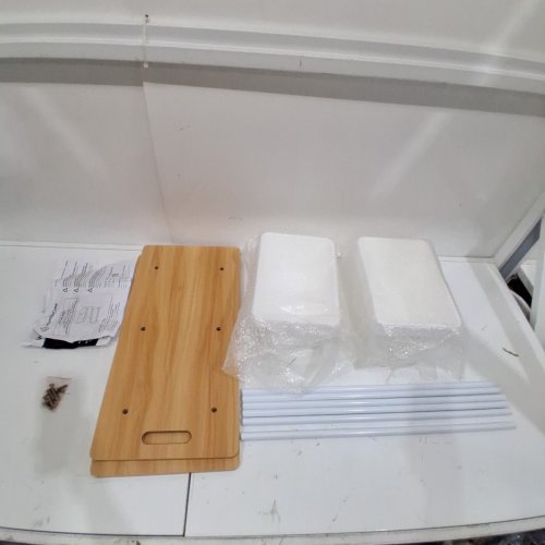 HUMBLECREW INSPIRE 9-BIN TOY ORGANIZER SHELF - 24" X 15.5" X 26" - WHITE/WOOD (MODEL: WO70519) image 2