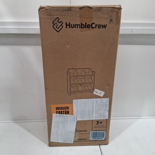 HUMBLECREW INSPIRE 9-BIN TOY ORGANIZER SHELF - 24" X 15.5" X 26" - WHITE/WOOD (MODEL: WO70519) image 3