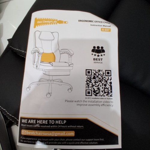 BOX DESIGNLAB ERGONOMIC OFFICE CHAIR WITH FLIP UP ARMRESTS, ADJUSTABLE HEIGHT AND ROCKING FUNCTION - BLACK (MODEL: A-032) image 2