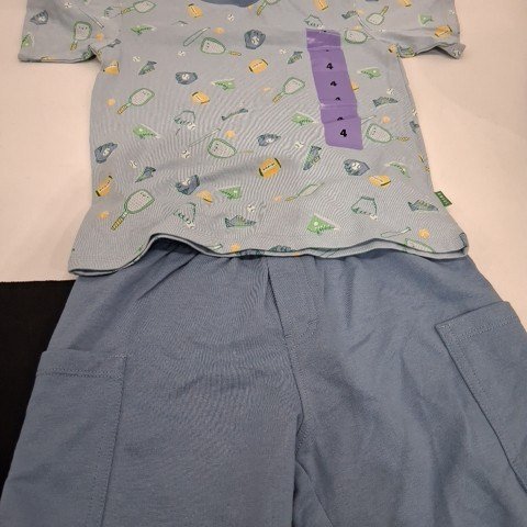 2PC KIDS SOURIS MINI CLOTHING SET - 4 T - BLUE (STYLE: 7162424) image 2