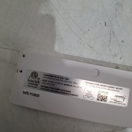 GETINLIGHT HARDWIRED LED UNDER CABINET LIGHT - 560LM - 5000K - 18" - WHITE (MODEL : IN-0201-12-WH-50) image 4