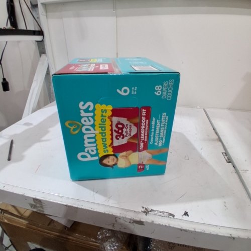 68PK PAMPERS SWADDLERS DISPOSABLE DIAPERS - SIZE 6 (35+LBS) image 2