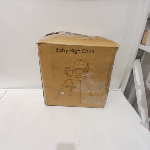 ZEBRATER BABY HIGH CHAIR HIGH CHAIRS FOR BABIES PORTABLE DINING SEAT WITH ADJUSTABLE FOOD TRAY & FOOTREST - GREY/WHITE (MODEL: HA-036S) image 4