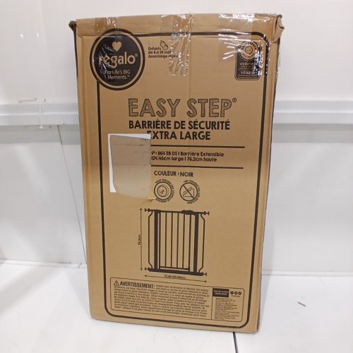 REGALO EASY STEP EXTRA WIDE SAFETY GATE - 29-49" X 30" - BLACK (MODEL: 1164 EB DS) image 5