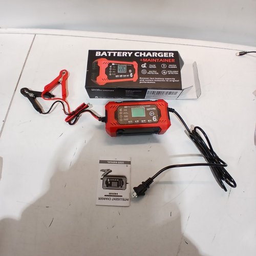 COREBOX 12V CAR BATTERY CHARGER & MAINTAINER - RED/BLACK (MODEL: H-6CS) image 3