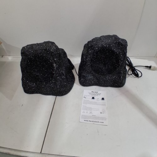 2PC HERDIO ROCK SPEAKERS IPX7 WATERPROOF BLUETOOTH WIRED SPEAKERS MAX 120 WATT - BLACK (HE-RS8G) image 2