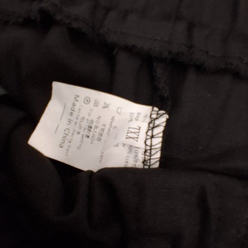 UNISEX CARGO STYLE SHORTS WITH DRAWSTRING WAISTBAND - XXL - BLACK image 3