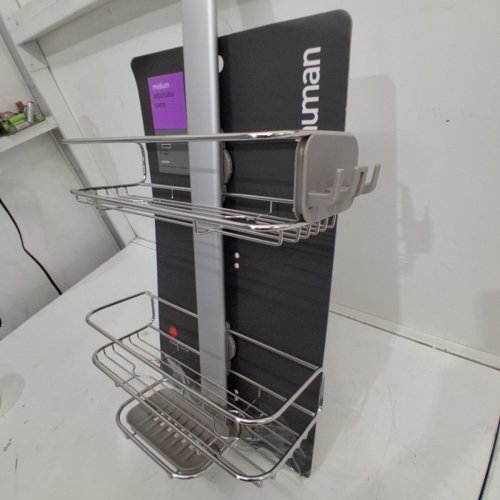 SIMPLEHUMAN ADJUSTABLE SHOWER CADDY - MEDIUM - STAINLESS STEEL AND ANODIZED ALUMINUM (MODEL: BT1098) image 3