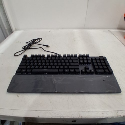 STEELSERIES APEX 5 HYBRID MECHANICAL WIRED GAMING KEYBOARD WITH PER-KEY RGB ILLUMINATION AND TACTILE BLUE SWITCHES - AIRCRAFT GRADE ALUMINUM ALLOY FRAME - OLED SMART DISPLAY - BLACK (MODEL: 64539 / KB-00013) image 4