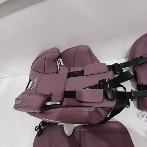 GRACO TRANZITIONS 3-IN-1 LIGHTWEIGHT ADJUSTABLE HEIGHT HARNESS BOOSTER CAR SEAT WITH CUP HOLDERS - 100LB MAX WEIGHT - ELOISE PURPLE (MODEL: 2217080) image 5