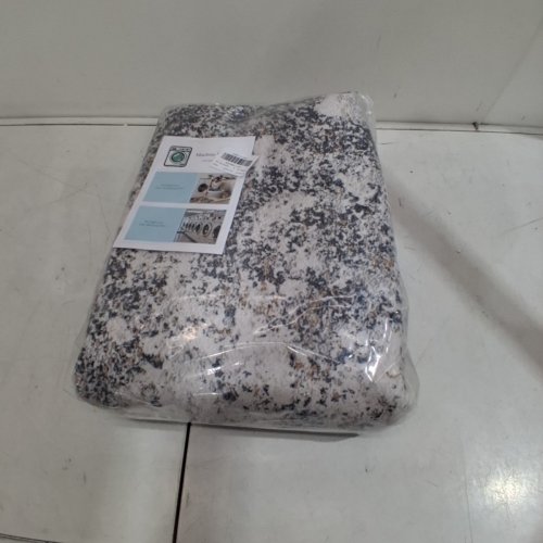 KIGINARA MACHINE WASHABLE ROUND AREA RUG - 8FT - TAN BLUE image 2