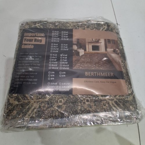 BERTHMEER NON-SLIP TRADITIONAL ORIENTAL AREA RUG - 4FT X 6FT - BROWN image 2