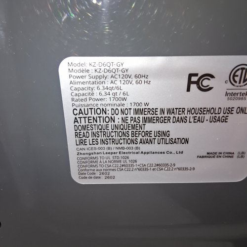 OLIXIS 12-IN-1 AIR FRYER WITH WINDOW - GRAY (MODEL: KZ-D6QT-GY) image 3