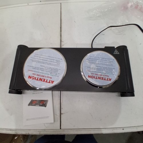CUSIMAX DUAL INFRARED COOKTOP CERAMIC GLASS HEATING PLATE STAINLESS STEEL BASE - 1800W - BLACK (MODEL: CMIP-B09C) image 4
